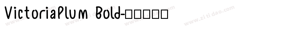 VictoriaPlum Bold字体转换